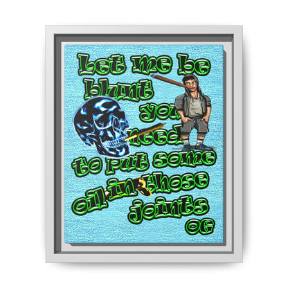 og - framed canvas art (faded blue)