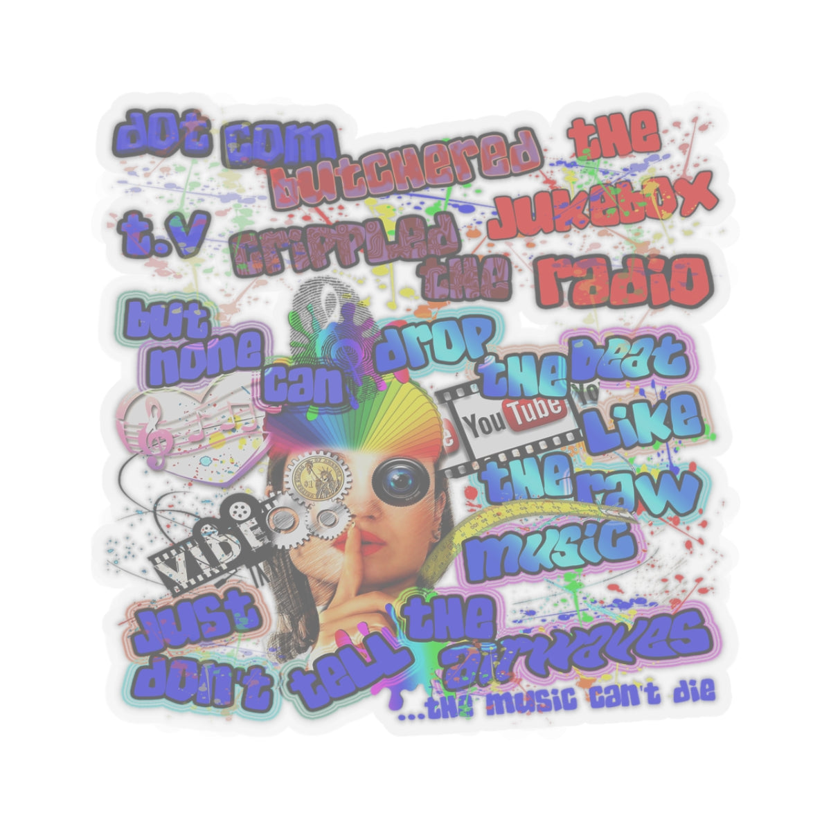 drop the beat - Kiss-Cut Stickers