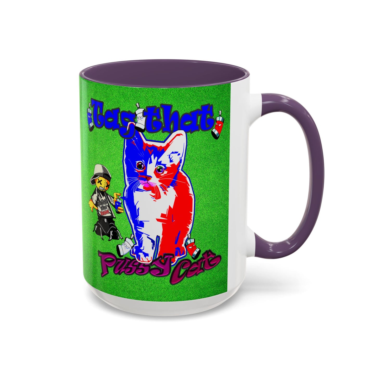 tag that - Accent Mug (green turf)