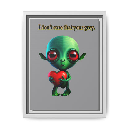 I don't care that your grey - framed canvas art (grey)