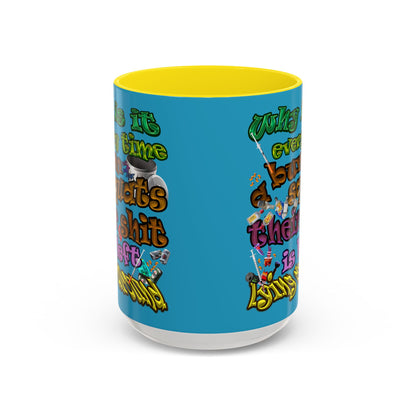 the bum's shit - Accent Mug (turquoise)