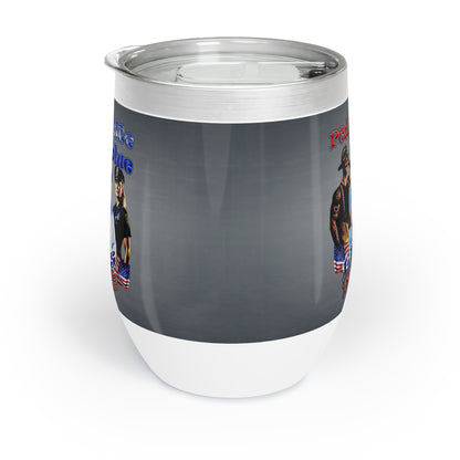 rw&b lives matter - Chill Wine Tumbler (grey-light grey)