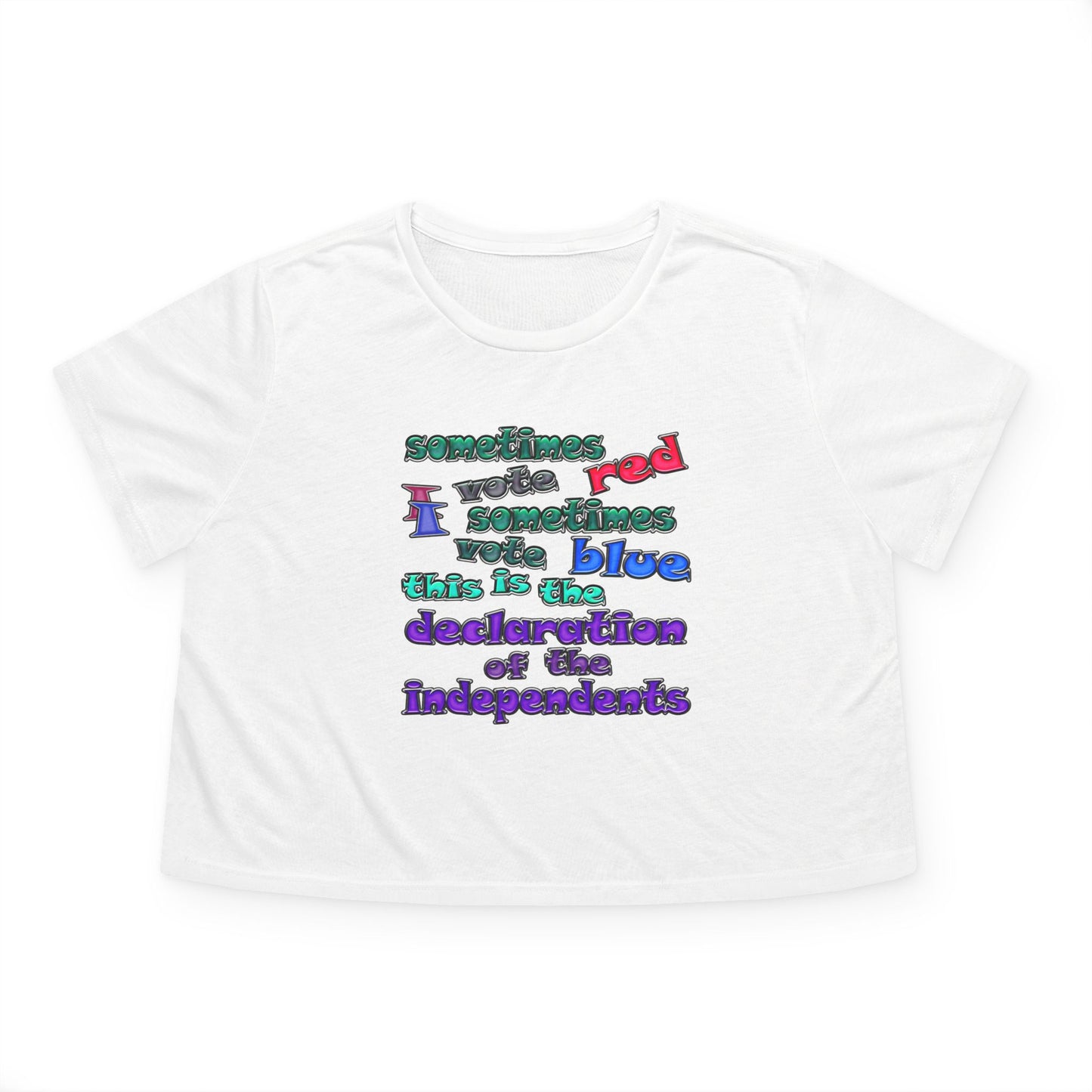 declaration of the independents - Women's Flowy Cropped Tee