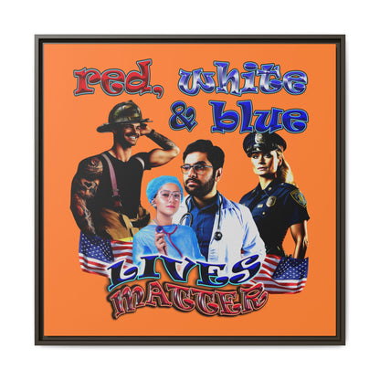 rw&b lives matter - framed canvas art (crusta)