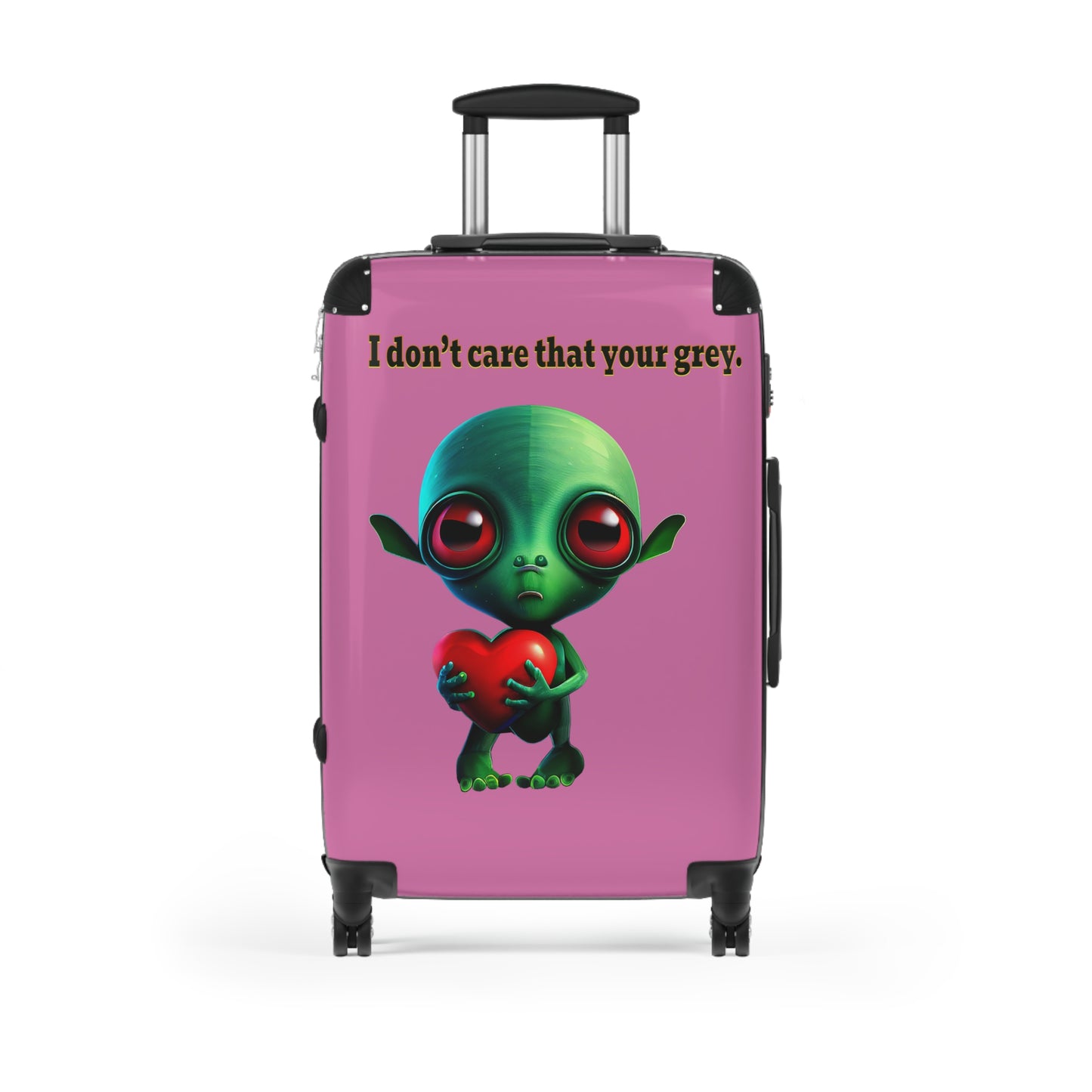 I don't care that your grey - Suitcase (light pink)