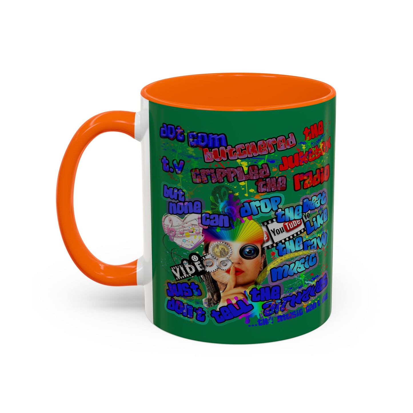 drop the beat - Accent Mug (dark green)