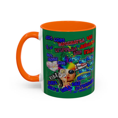 drop the beat - Accent Mug (dark green)