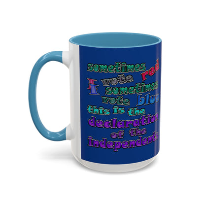 declaration of the independents - Accent Mug (dark blue)