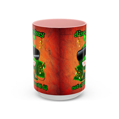 disc jockey - Accent Mug (burnt orange)