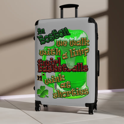 celtics logo - Suitcase (light grey)