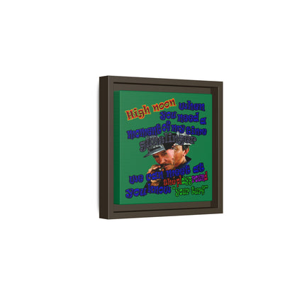 high noon - framed canvas art (dark green)