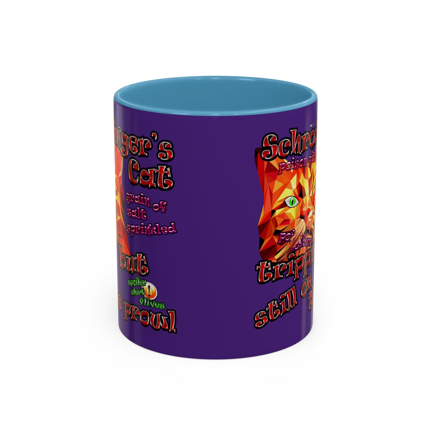 schrodinger's cat - Accent Mug (purple)