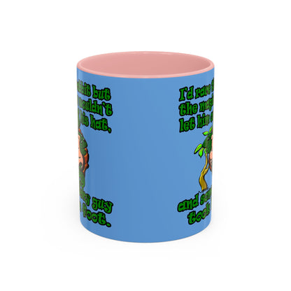 turtle race - Accent Mug (light blue)