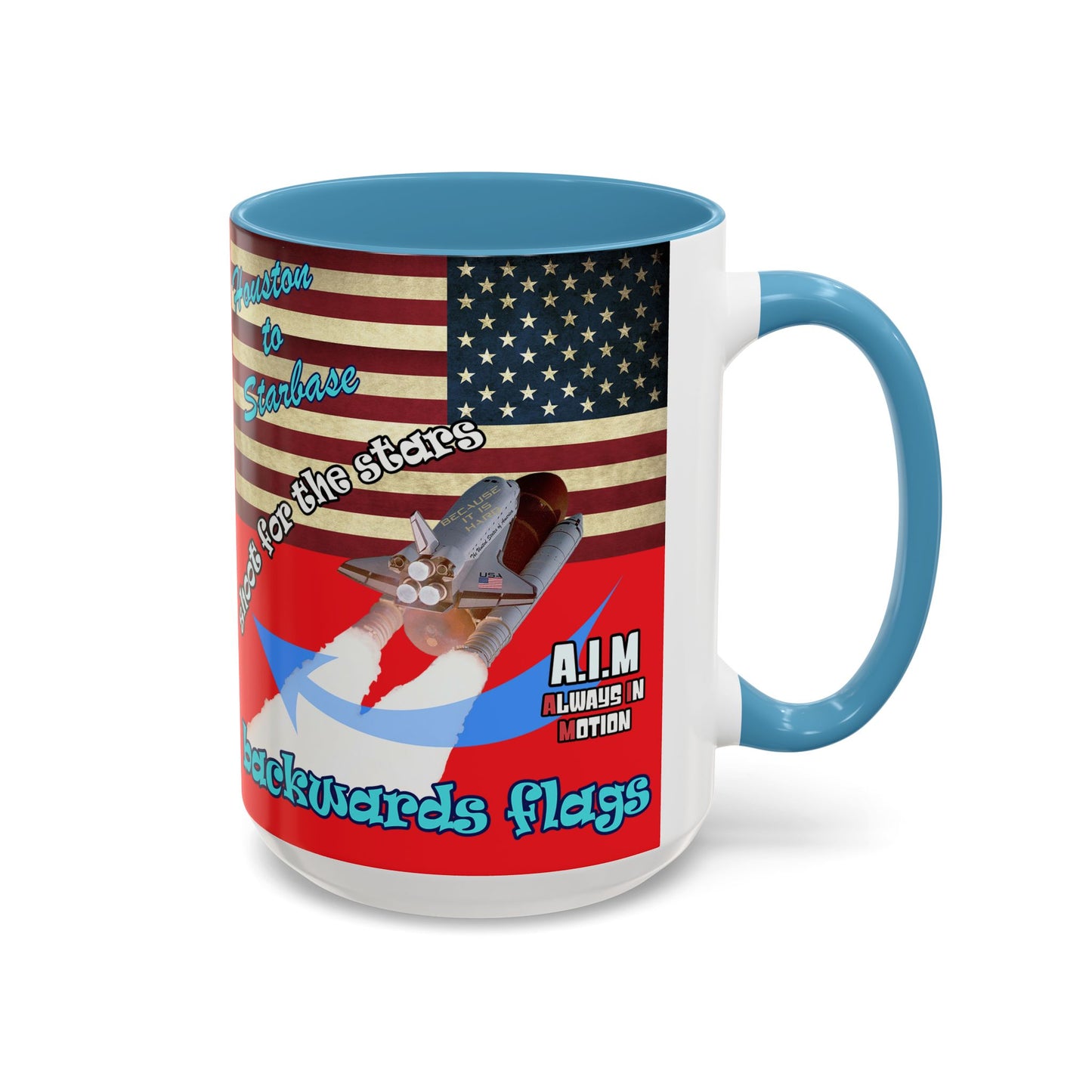 shoot for the stars - Accent Mug (red)