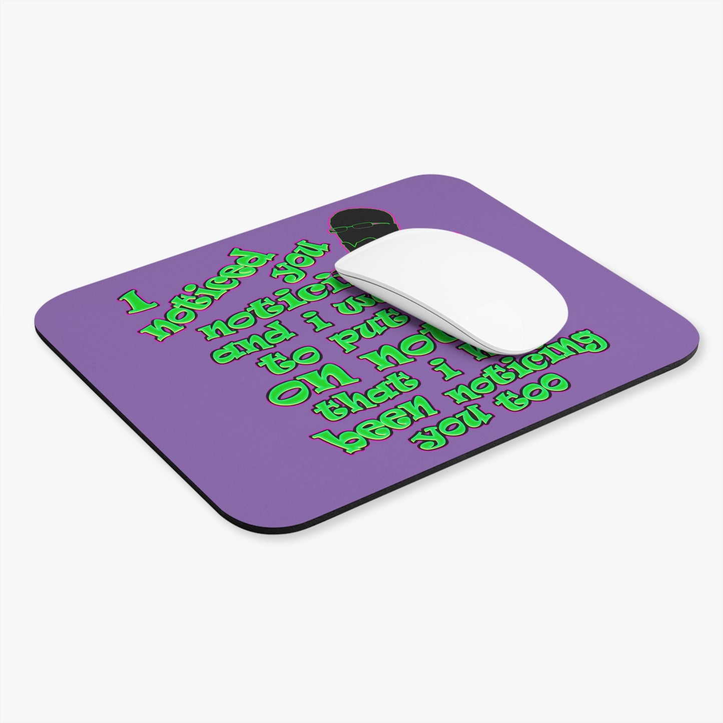 noticed you noticing - Mouse Pad (Rectangle) (light purple)