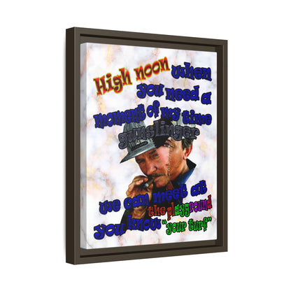 high noon - framed canvas art (white marble)