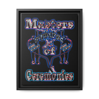 em cee squared - framed canvas art (black)