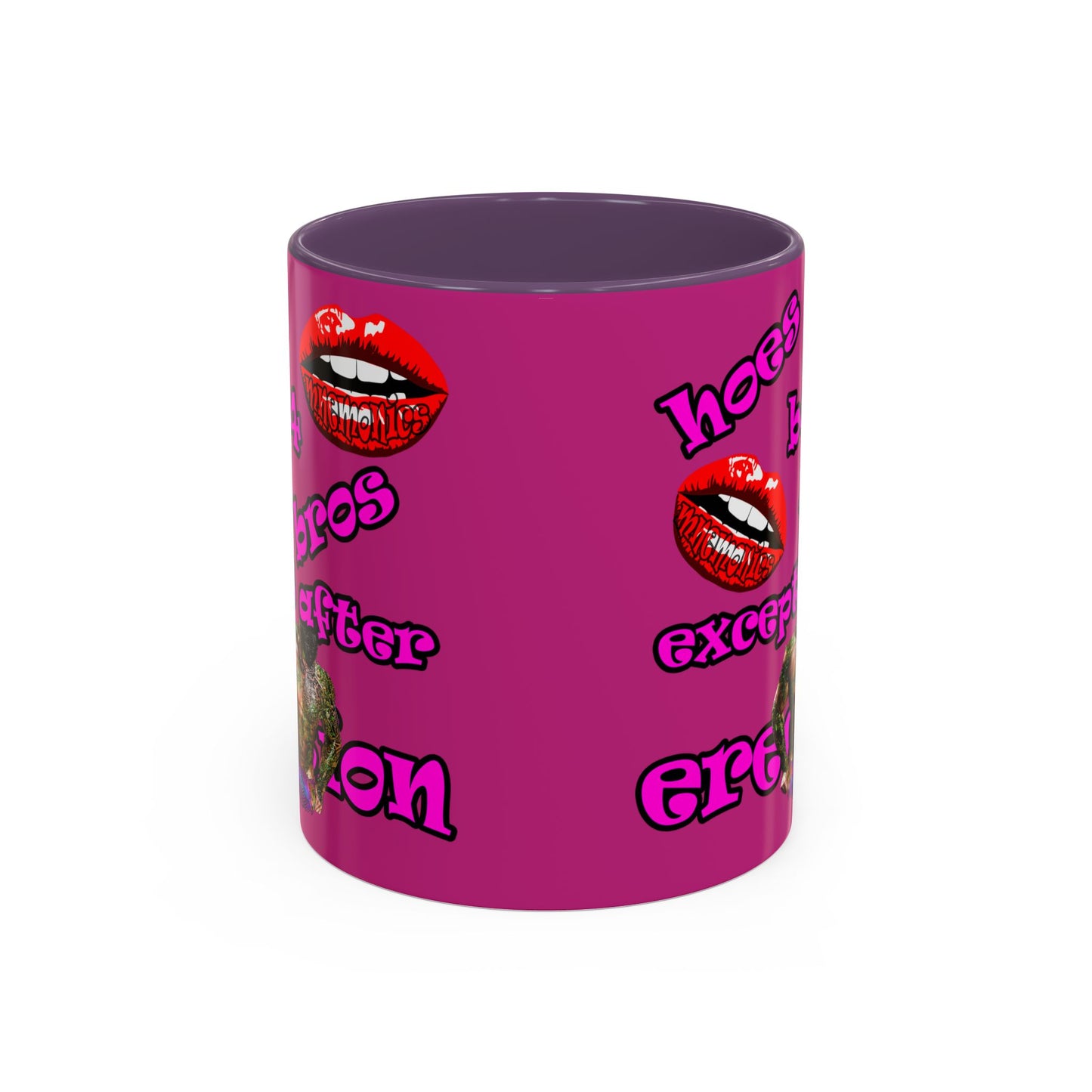 hoes b4 bros - Accent Mug (pink)