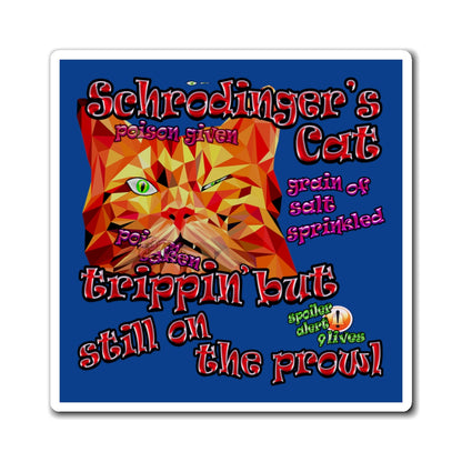 schrodinger's cat - Magnets - (dark blue)