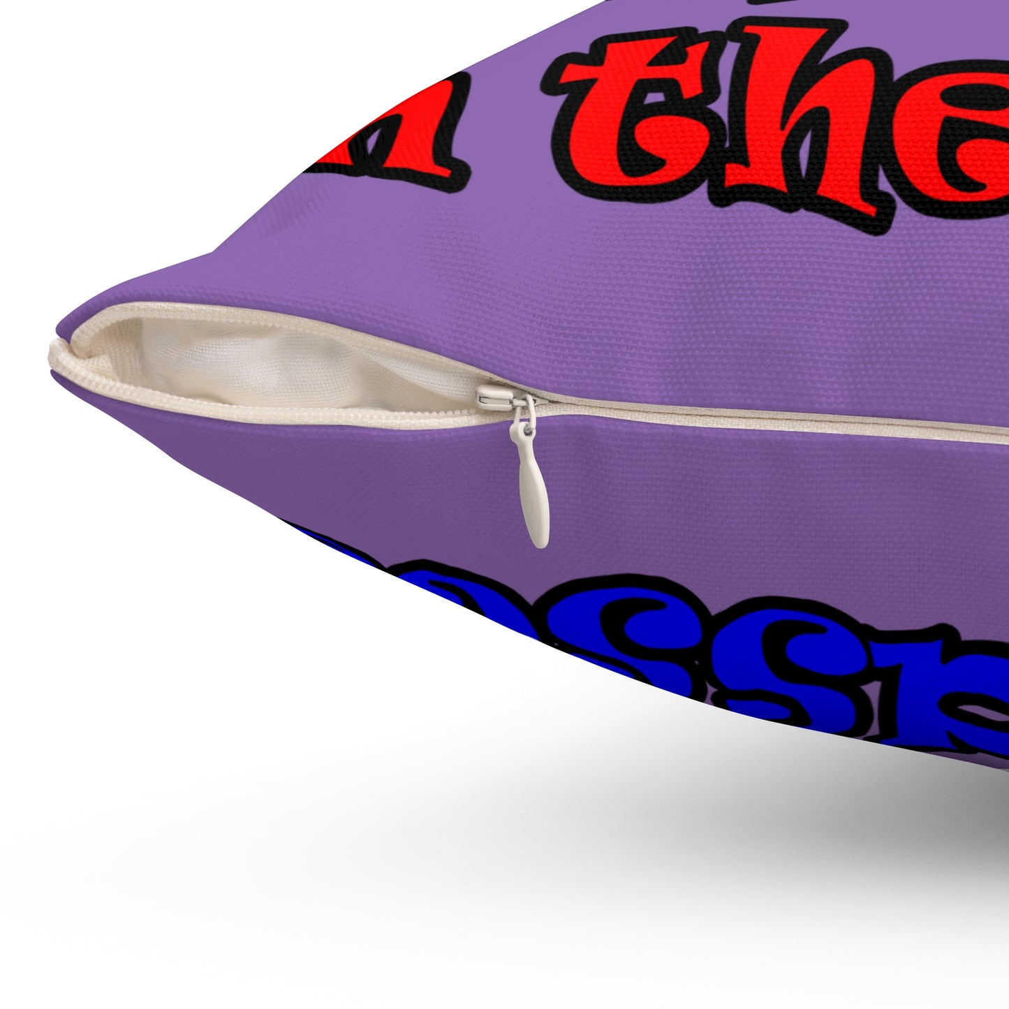 donkeys and elephants - Spun Polyester Square Pillow - (light purple)
