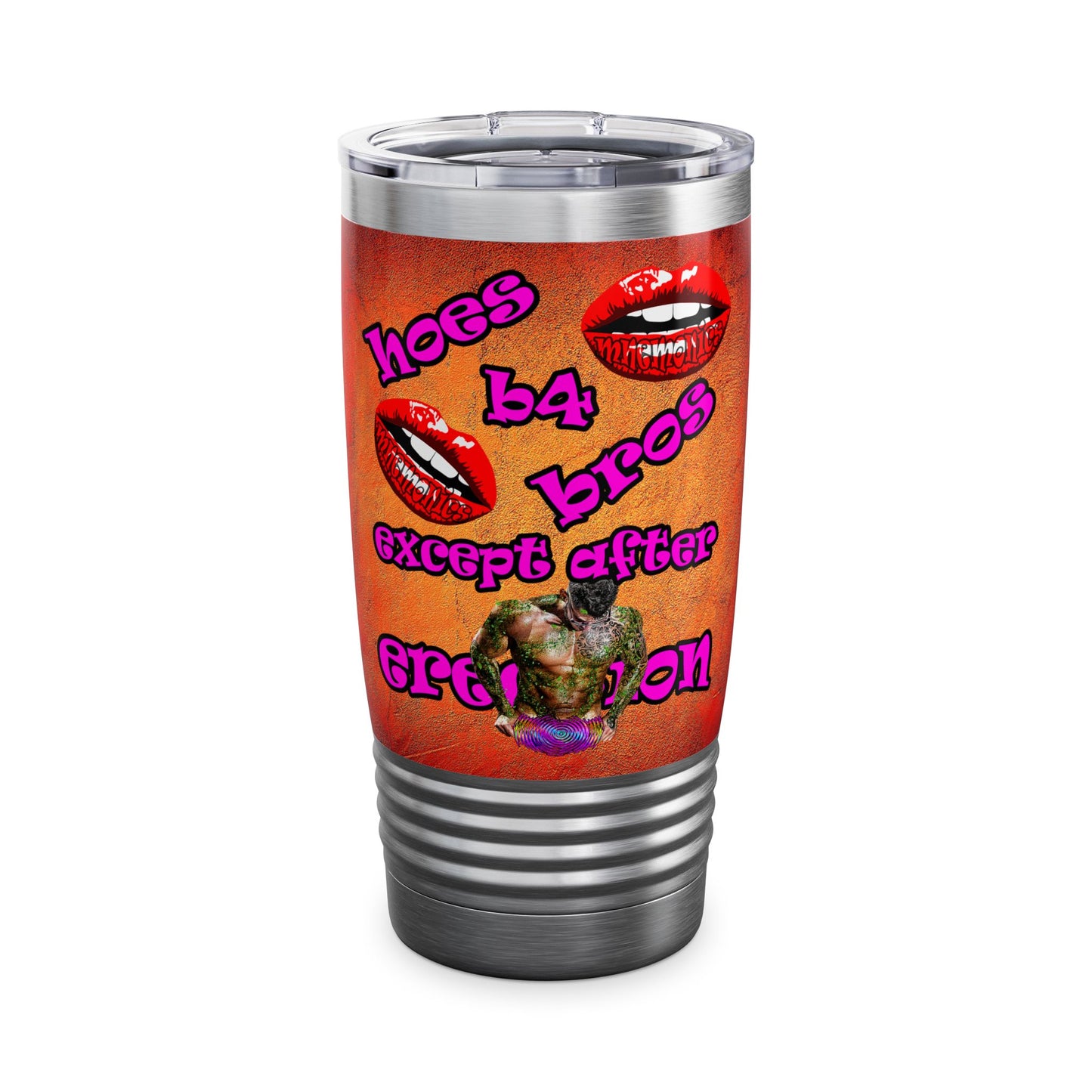 hoes b4 bros - Ringneck Tumbler, 20oz (burnt orange)