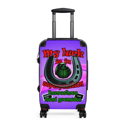 my luck - Suitcase (purple-pink wave)