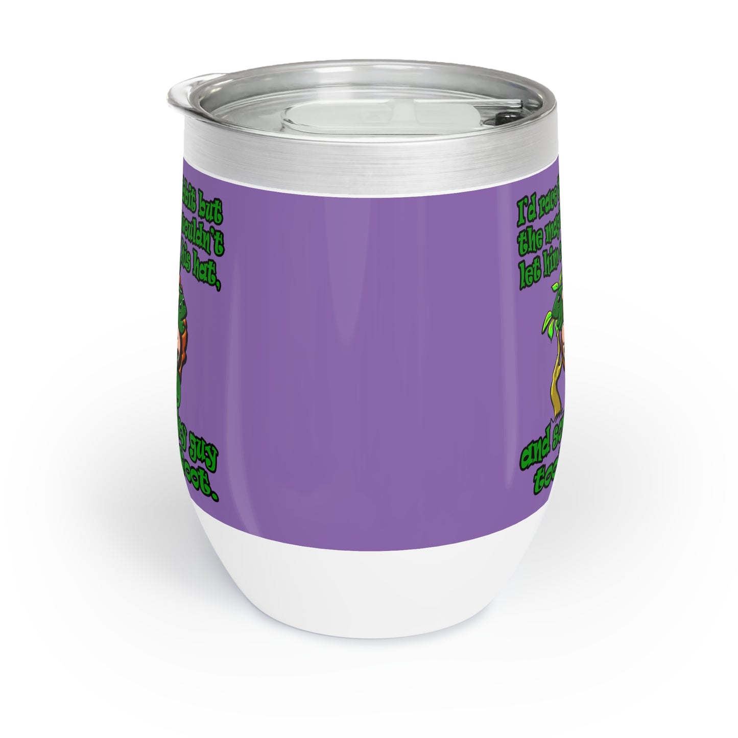 turtle race - Chill Wine Tumbler (light purple)