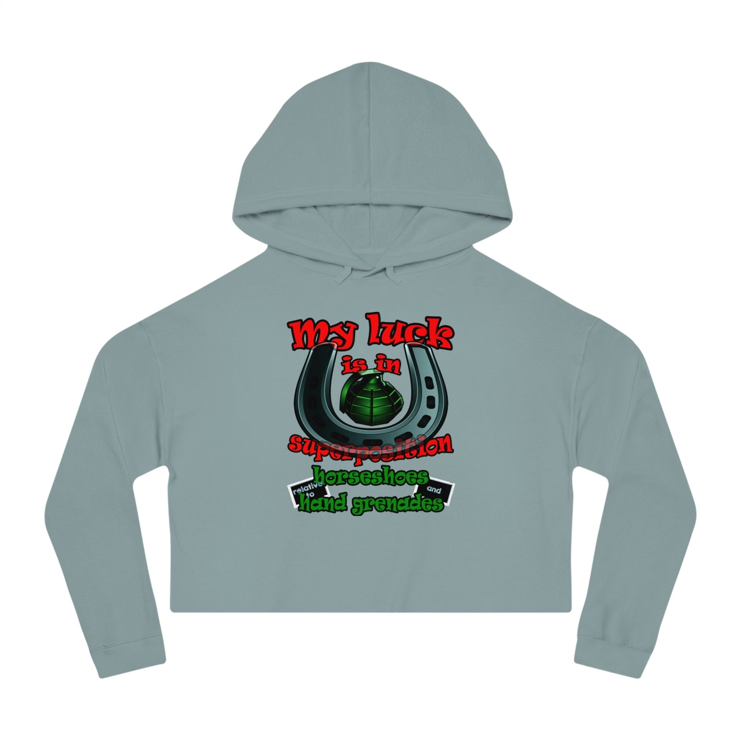 my luck - Women’s Cropped Hooded Sweatshirt