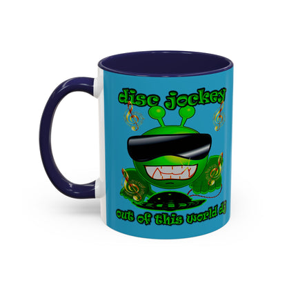 disc jockey - Accent Mug (turquoise)