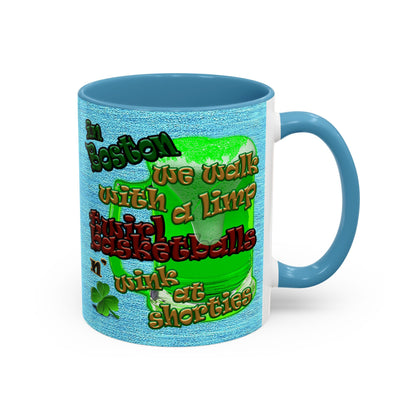 celtics logo - Accent Mug (faded blue)