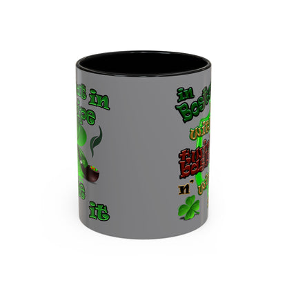 celtics logo - Accent Mug (grey)