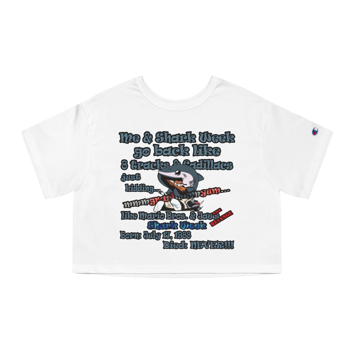shark week - Champion Women's Heritage Cropped T-Shirt