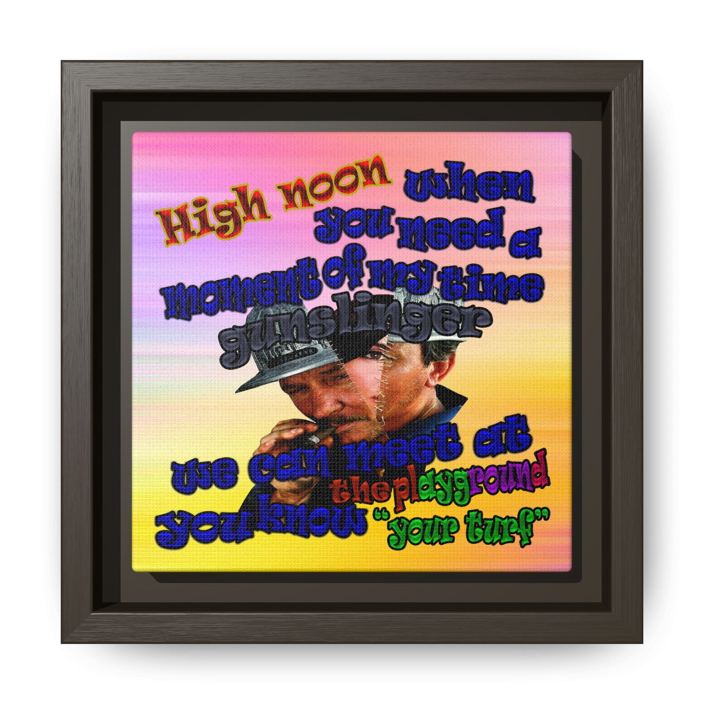 high noon - framed canvas art (color blur)