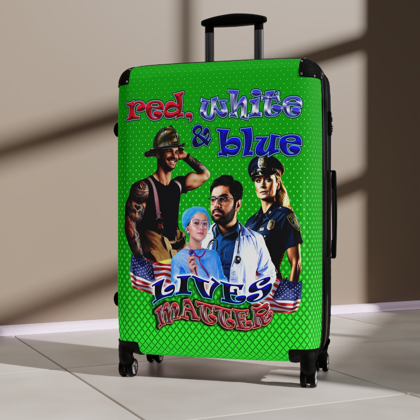 rw&b lives matter - Suitcase (logo green)