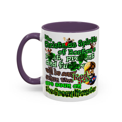 christmas spirits of boston - Accent Mug (white)
