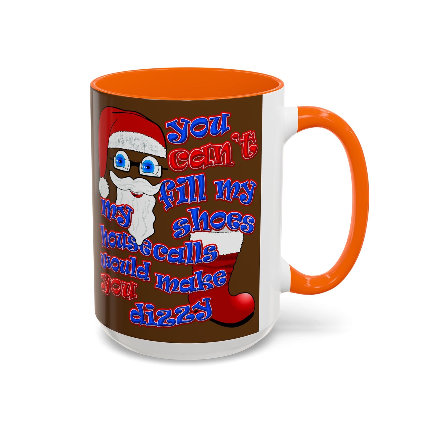 santa's shoes - Accent Mug (brown)