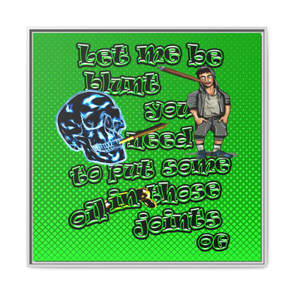 og - framed canvas art (logo green)