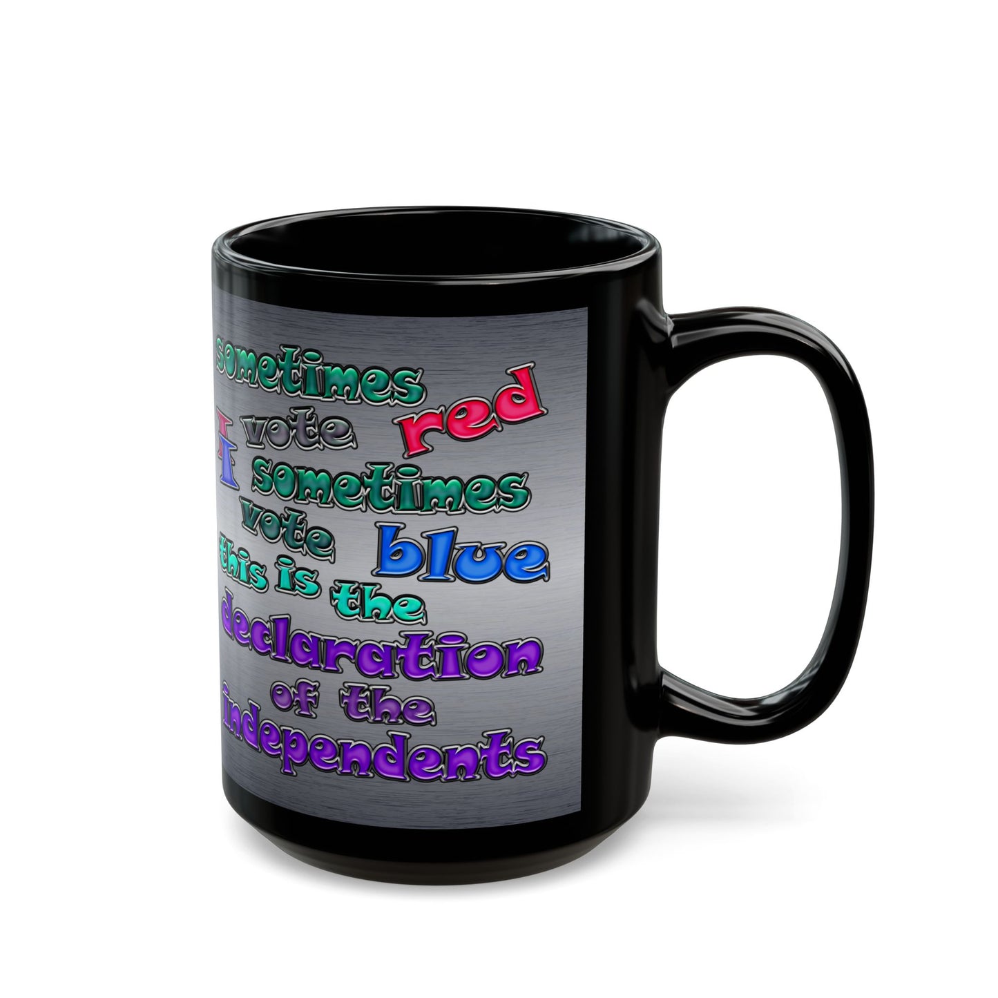 declaration of the independents - Black Mug (brushed nickel)