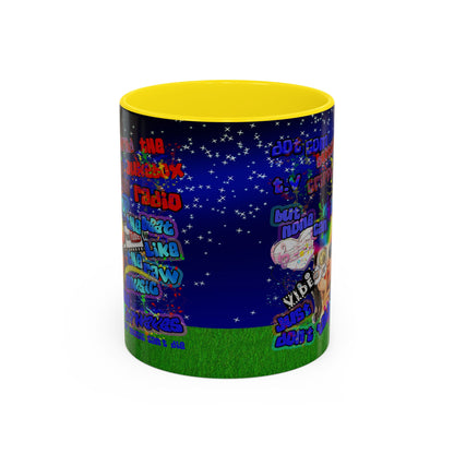 drop the beat - Accent Mug ('snoops' background)