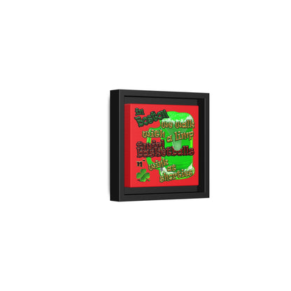 celtics logo - framed canvas art (red)