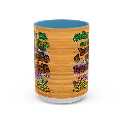 the bum's shit - Accent Mug (butterscotch wood finish)