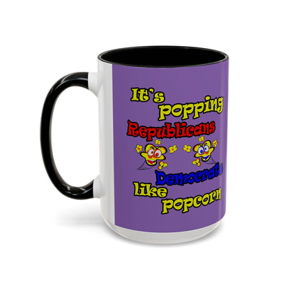 popping like popcorn - Accent Mug (light purple)