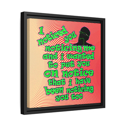 noticed you noticing - framed canvas art (yellow-orange wave)