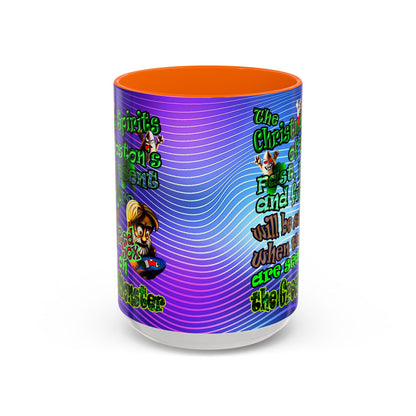 christmas spirits of boston - Accent Mug (purple wave)