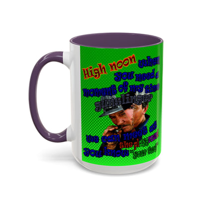 high noon - Accent Mug (logo green)