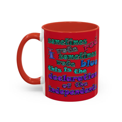 declaration of the independents - Accent Mug (dark red)