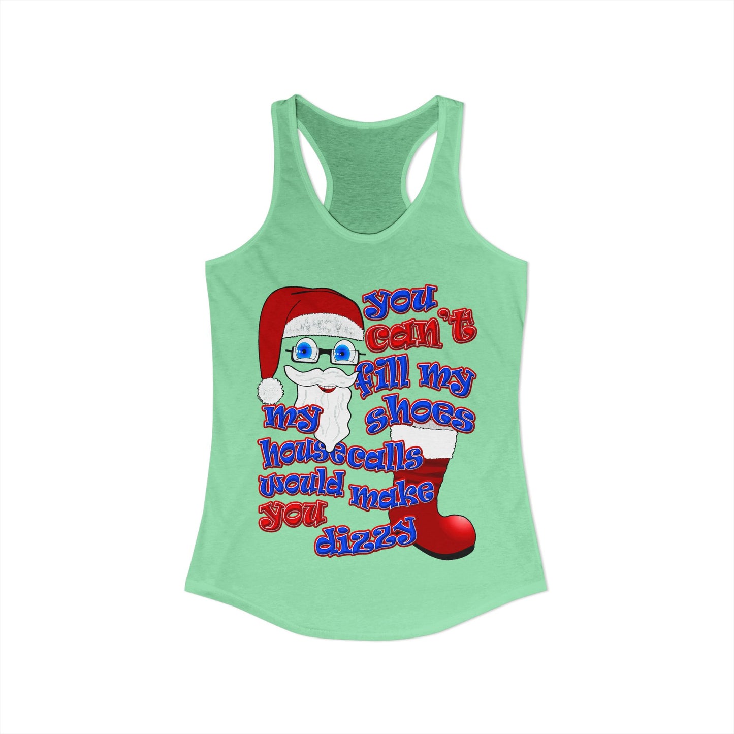 santa's shoes - Women's Ideal Racerback Tank