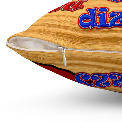 santa's shoes - Spun Polyester Square Pillow - (butterscotch wood finish)