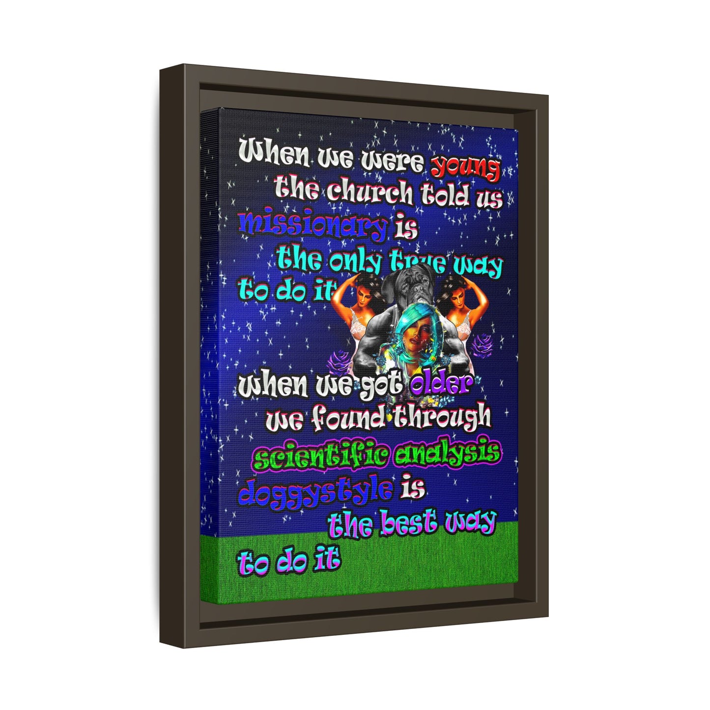 doggystyle - framed canvas art ('snoops' background)