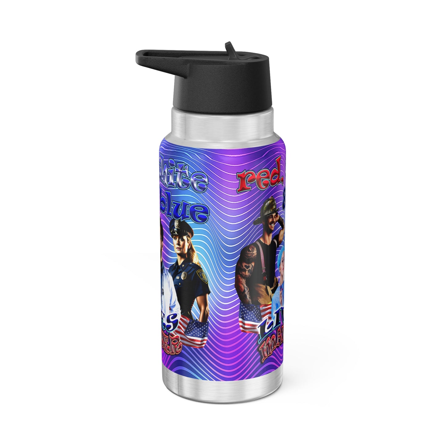 rw&b lives matter - Gator Tumbler, 32oz  (purple wave)